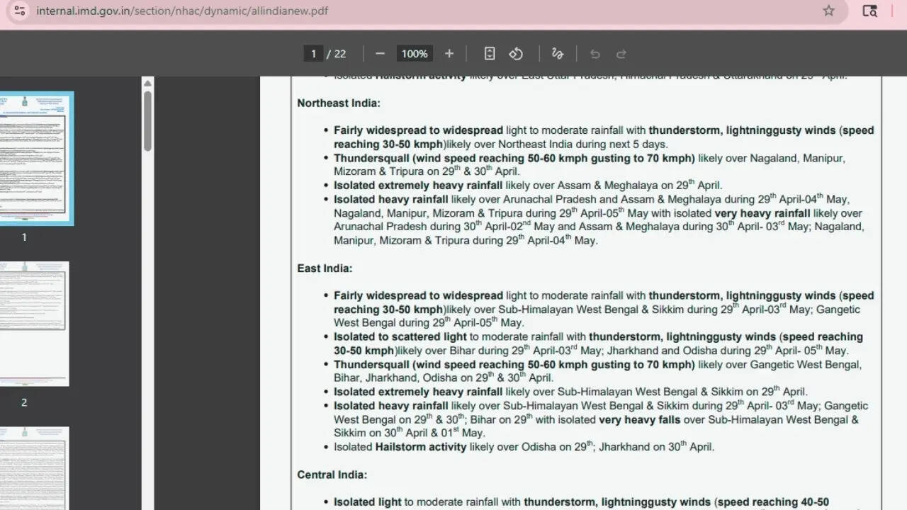 West Bengal and Sikkim weather update