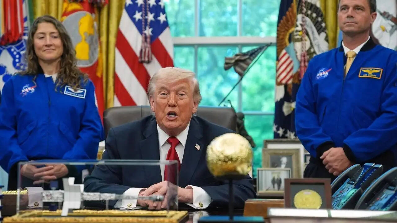 'Is a President allowed to go on a space mission?': Trump jokes as Artemis II astronauts visit White House