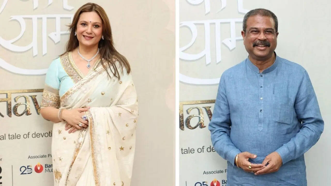 Priyanka Behera and Dharmendra Pradhan