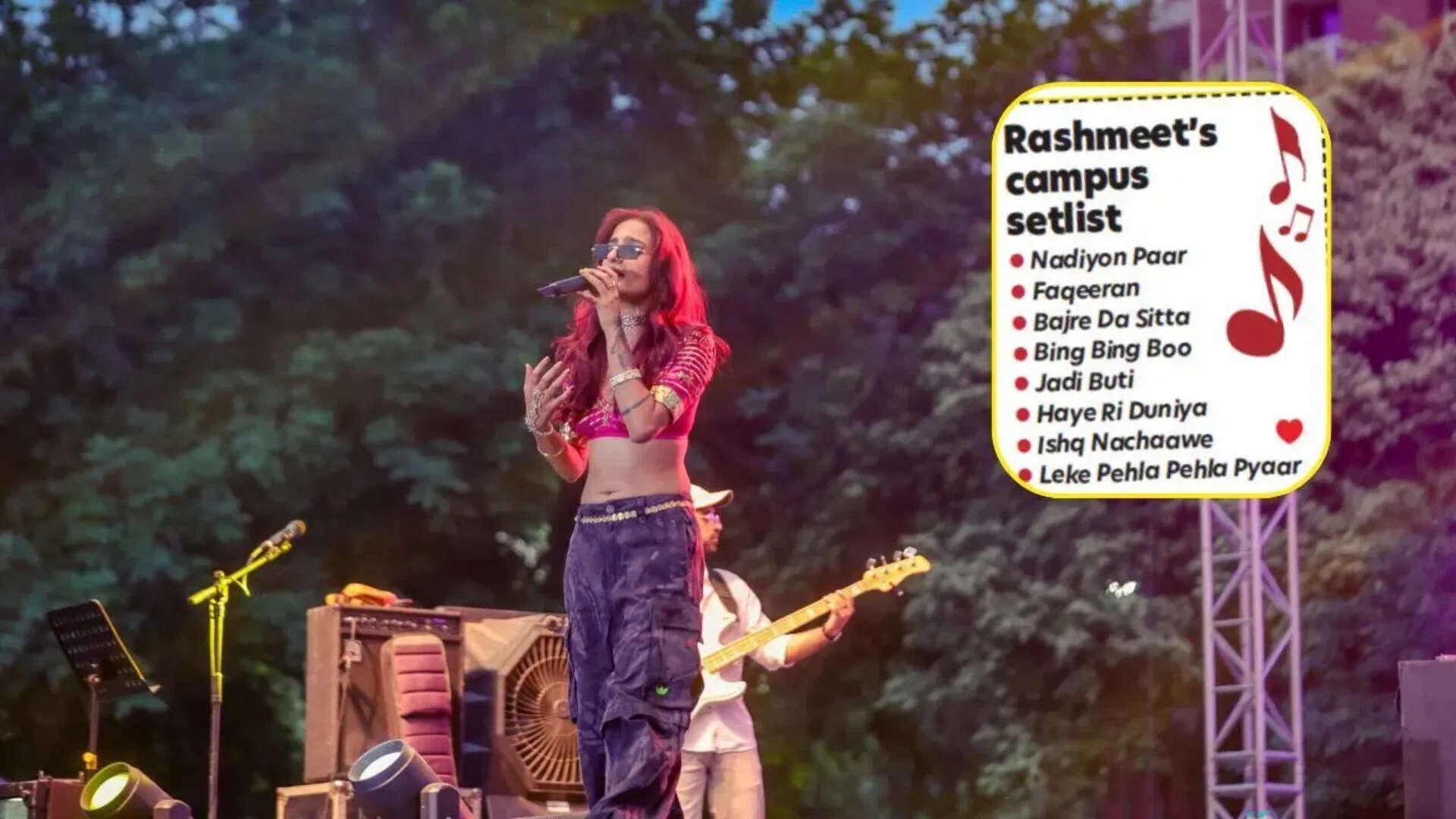 Rashmeet's campus setlist ranged from soulful renditions to high-energy bangers