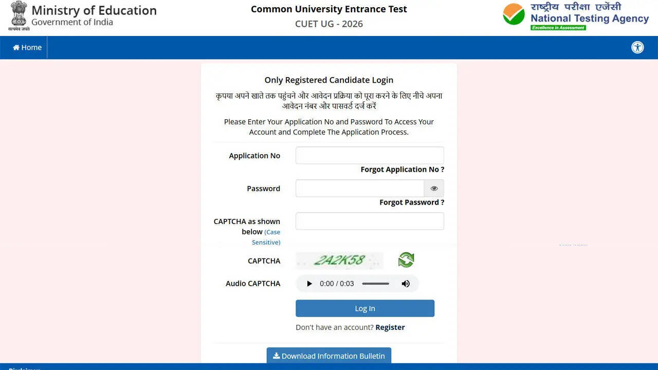 CUET UG 2026: NTA opens online portal for PwD and PwBD scribe registration; apply here