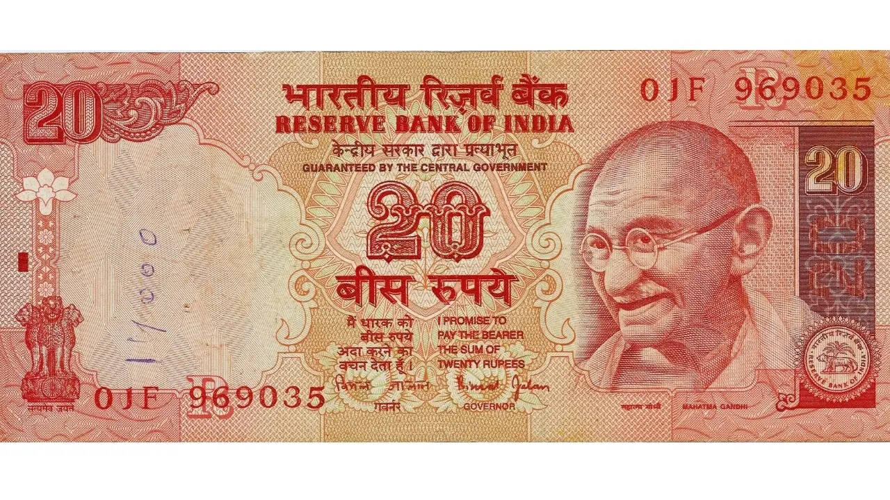 INR 20 currency note