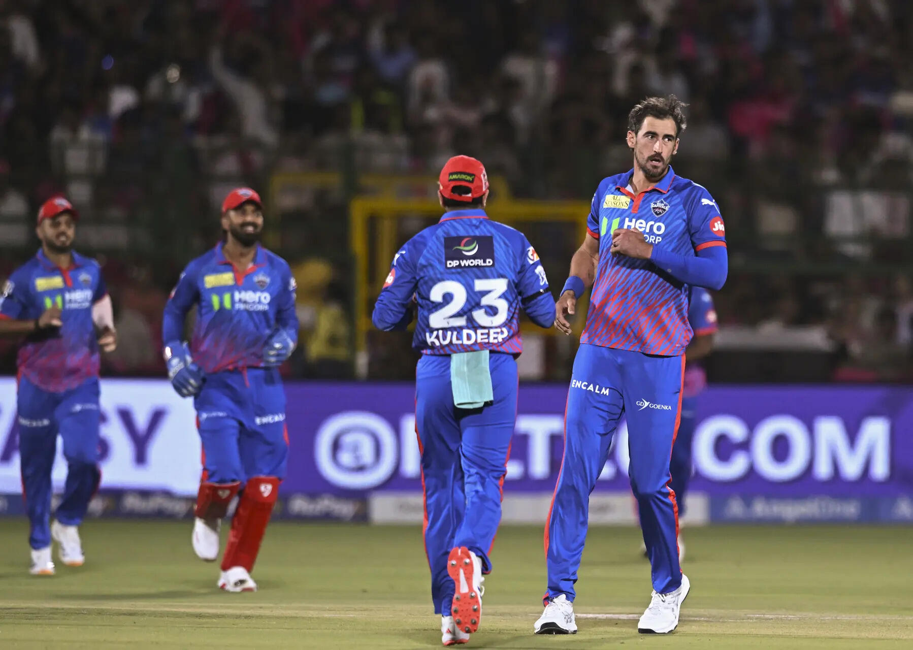 RR vs DC Live: Mitchell Starc strikes again, Jadeja dismissed