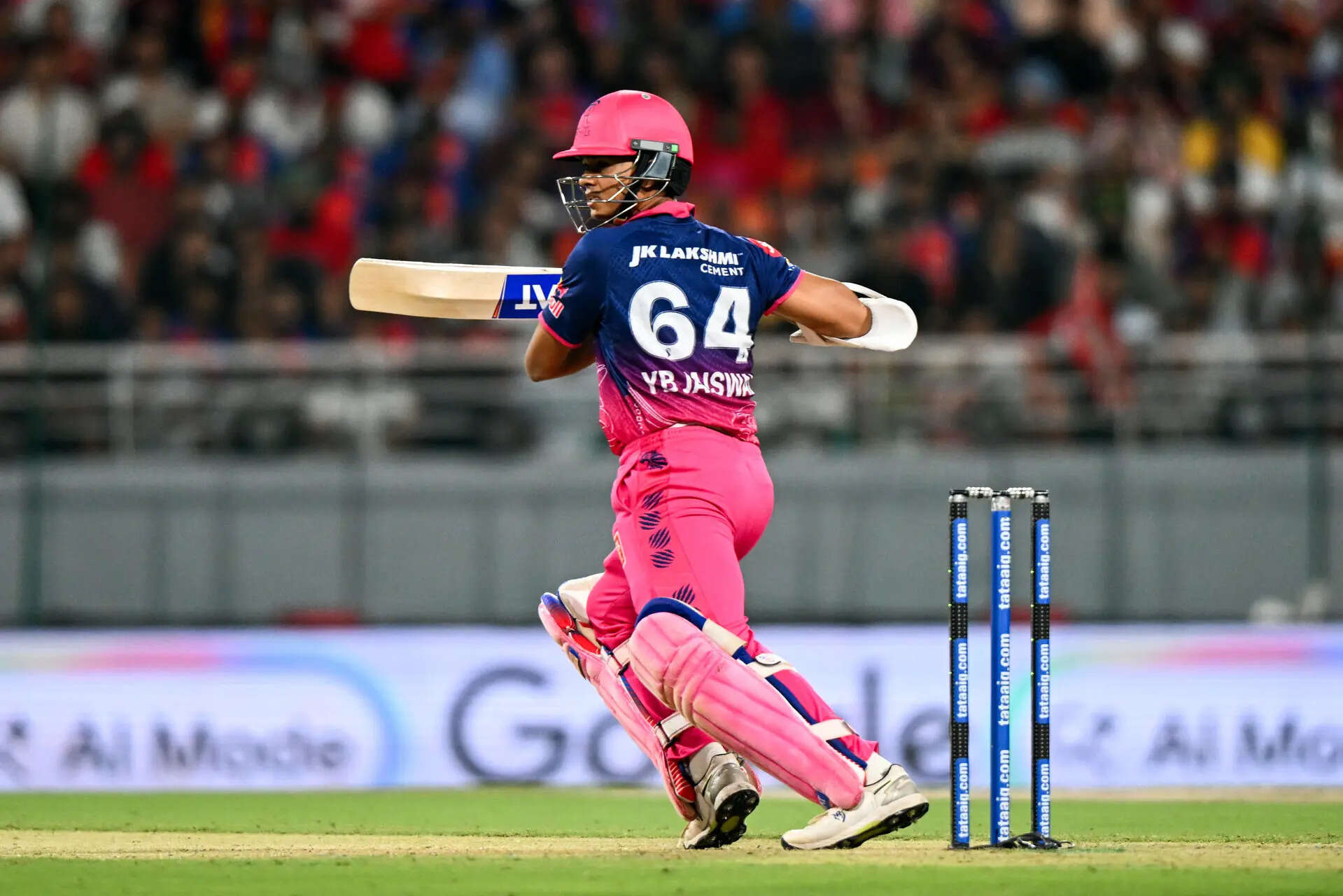 Jaiswal creates first-ball six record but Mitchell Starc has the last laugh