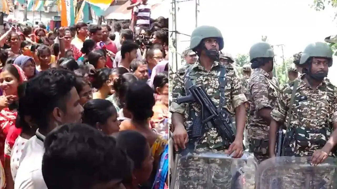 Bengal repolling: BJP, TMC supporters clash in South 24 Parganas; heavy security deployed – video