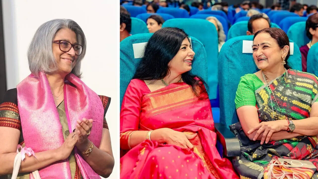 Sri Lankan High Commissioner Mahishini Colonne; Sapna Aggarwal and Sandhya Purecha