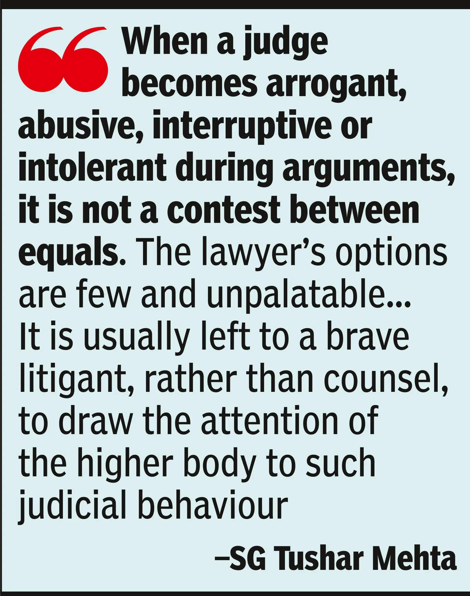 Bullies on the bench: SG's book on foreign courtrooms