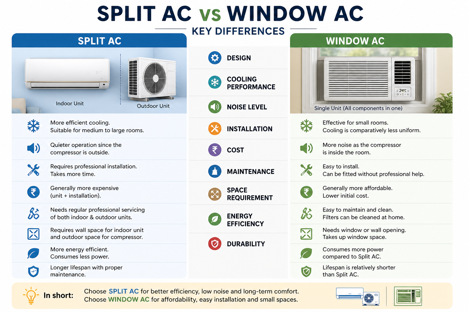 Split AC vs Window AC