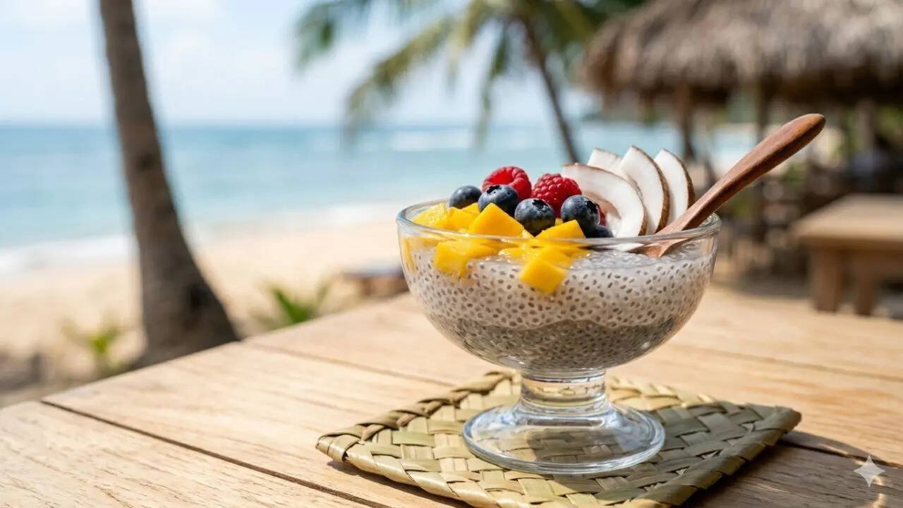 Coconut water chia pudding