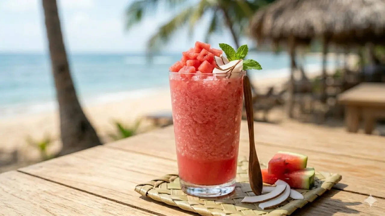 Coconut water watermelon slush