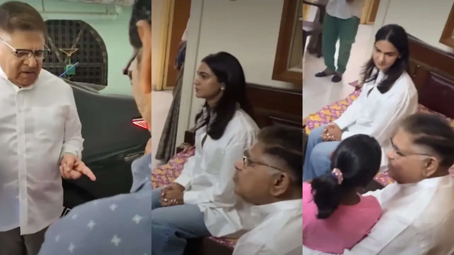 VIDEO: Allu Aravind, Sneha Reddy meet Sritej’s family