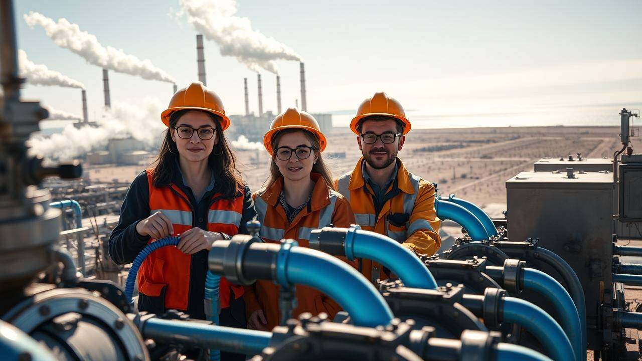 Engineers at Geothermal Plant
