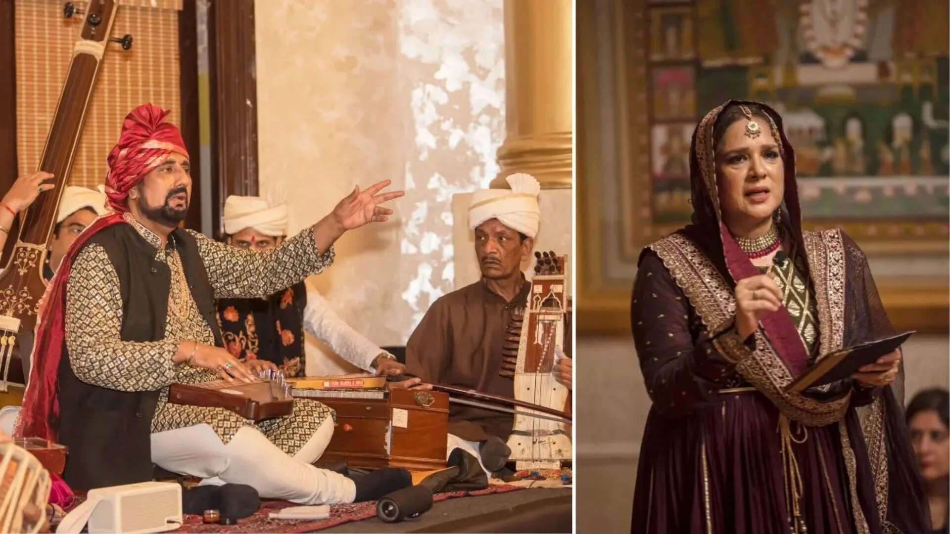 Ustad Jawaad Ali Khan (L), Manjari Chaturvedi (R )
