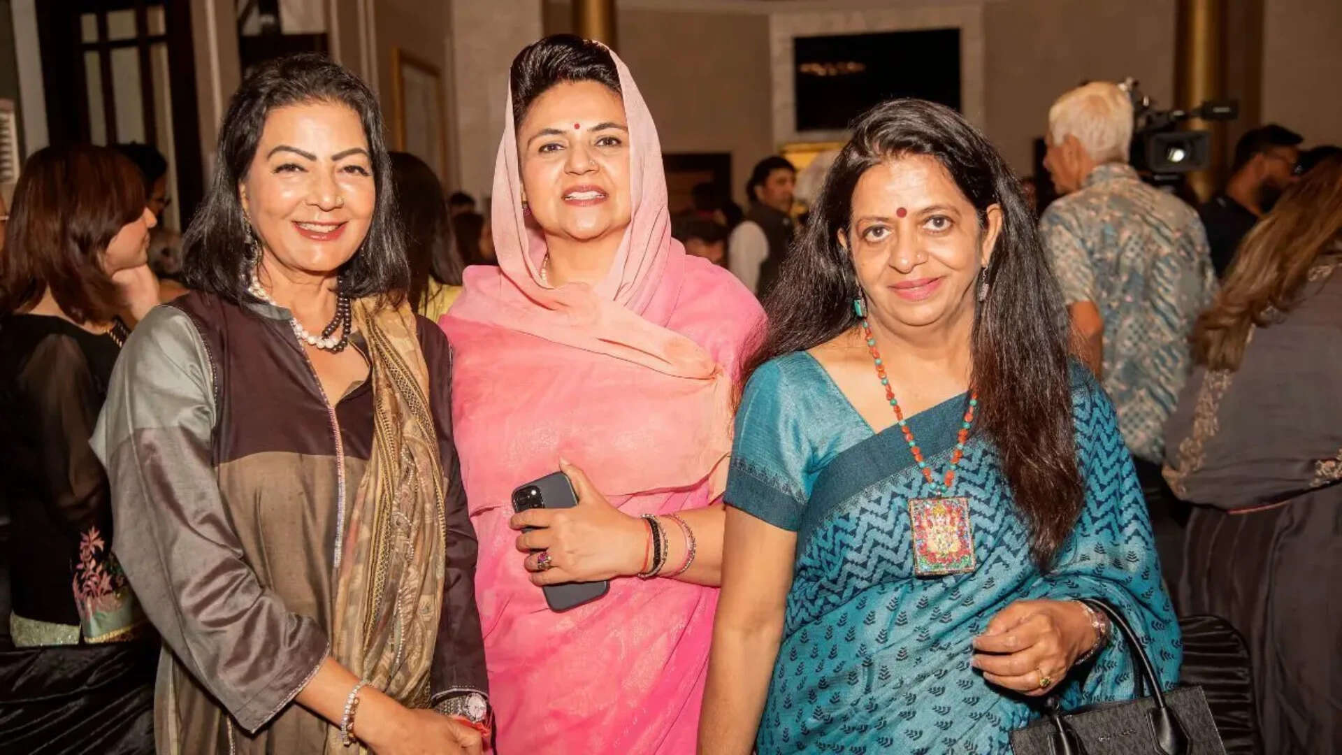 (L-R) Neelam Pratap Rudy, Mahima Kumari Mewar and Baisa Pushpita Singh