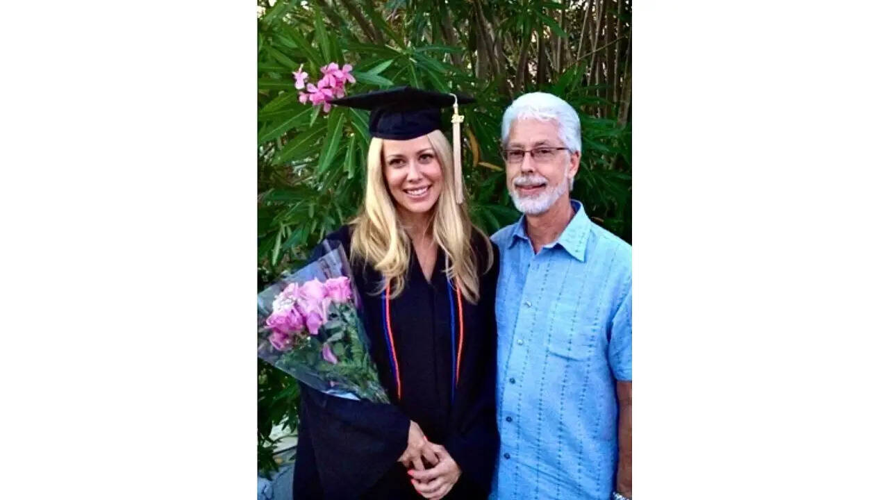 Sky Daily and her dad Kirk
