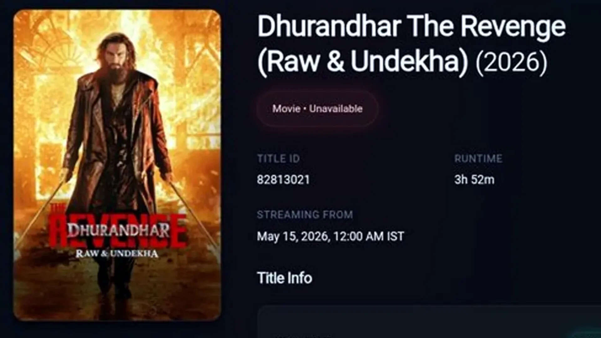 'Dhurandhar 2' gears up for OTT debut on May 15