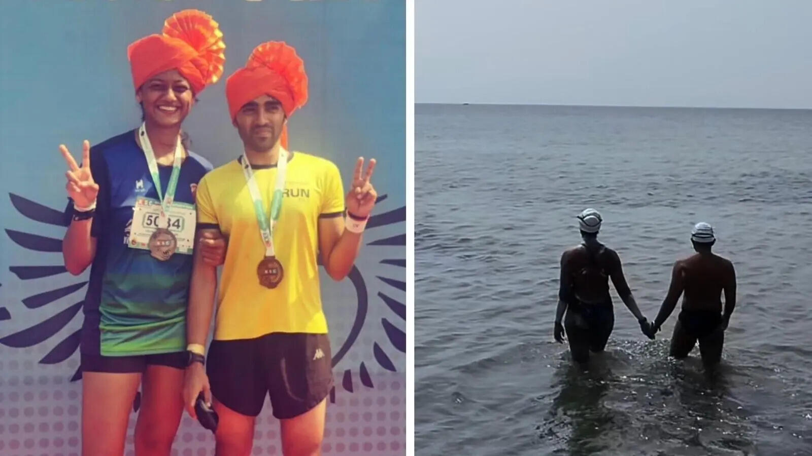 The love, fear and endurance behind this Bengaluru couple’s 11-hour, 32-km swim from Sri Lanka to India