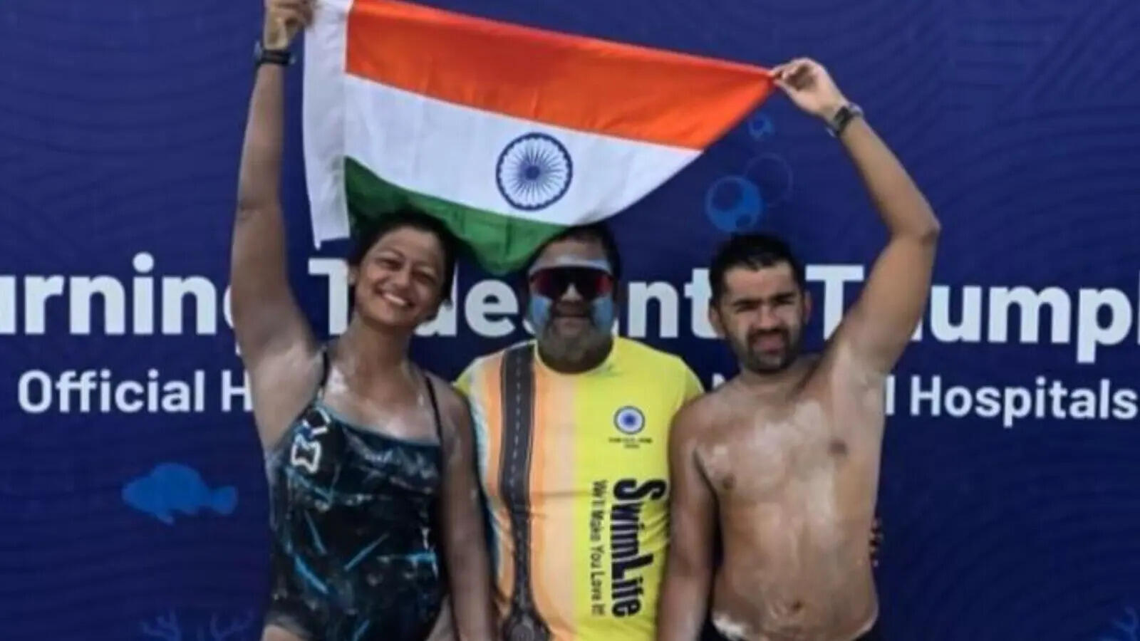The love, fear and endurance behind this Bengaluru couple’s 11-hour, 32-km swim from Sri Lanka to India