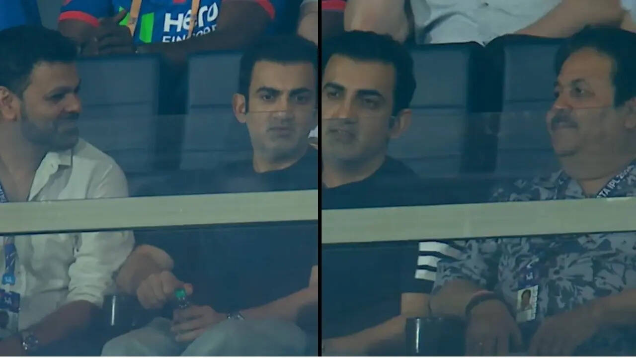 Gambhir attends IPL match, seen in long chat with selector - Watch
