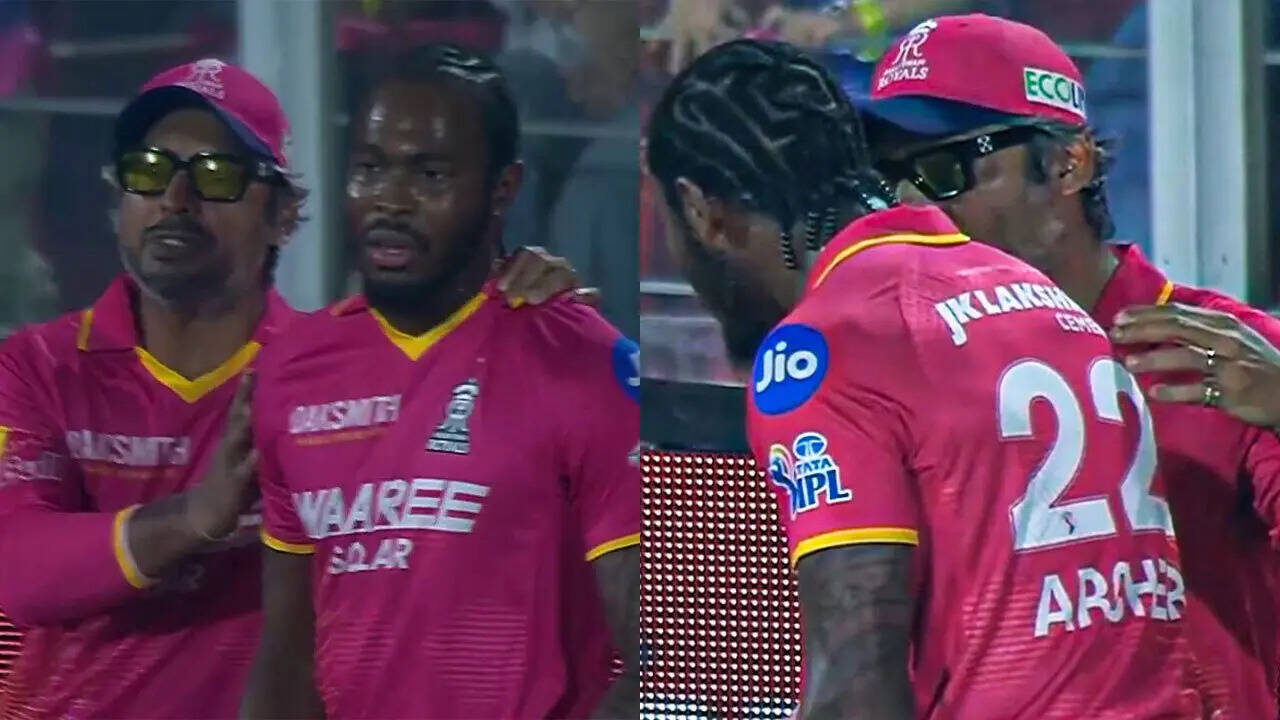 Sangakkara steps in to calm angry Jofra Archer after horror 11-ball over=