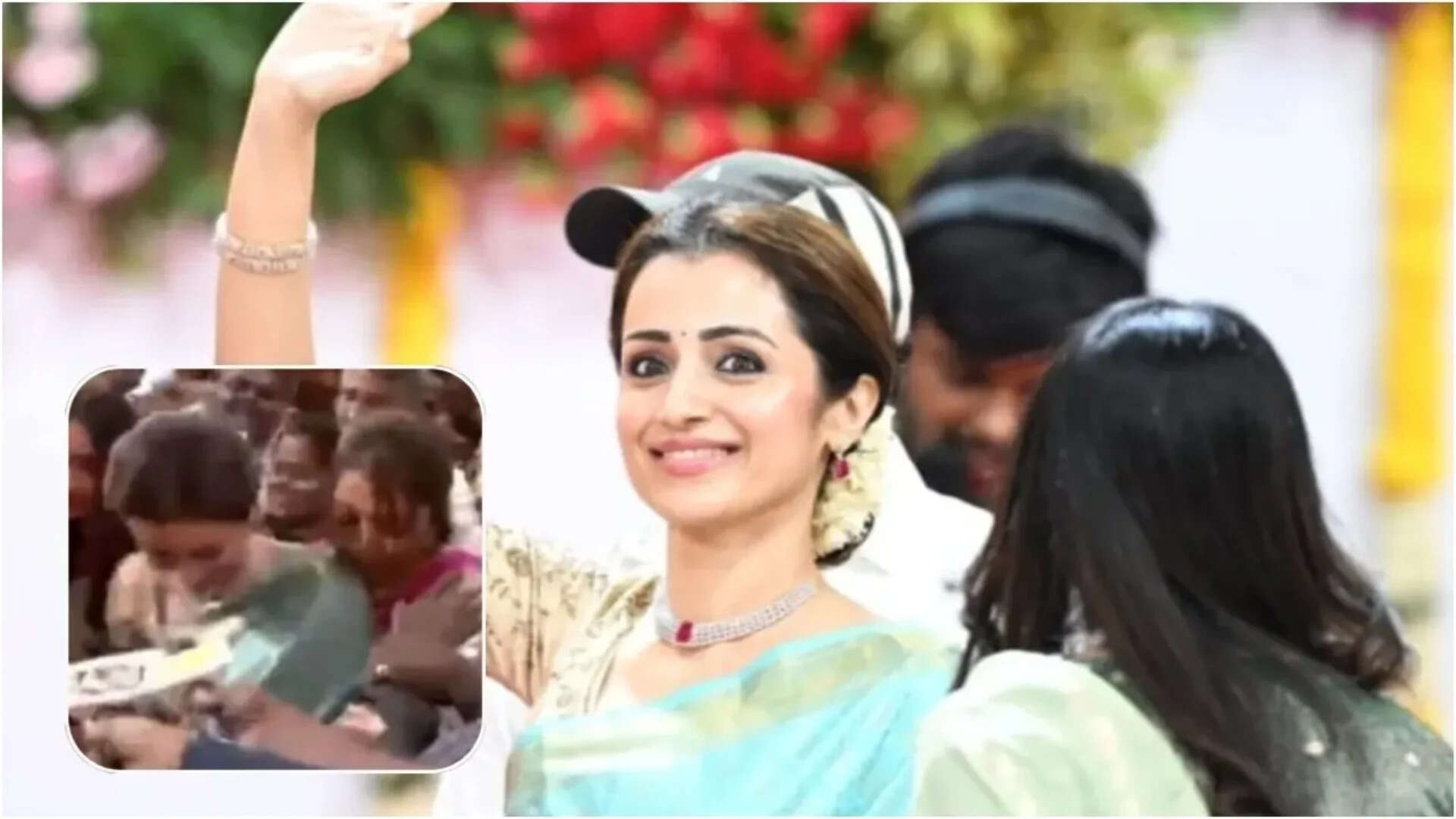 Trisha gets mobbed while leaving Vijay's oath ceremony - Video