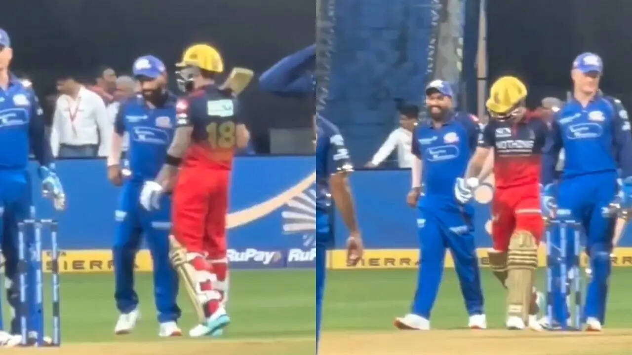 Kohli cracks Rohit up during RCB vs MI Clash — Watch