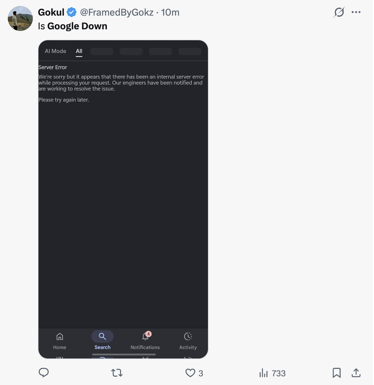 Google down