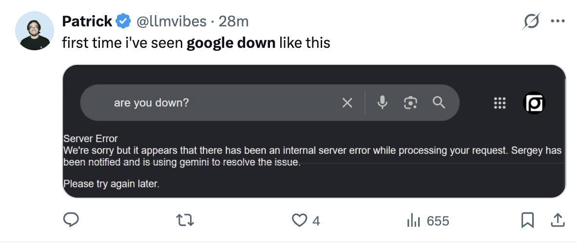 Google down