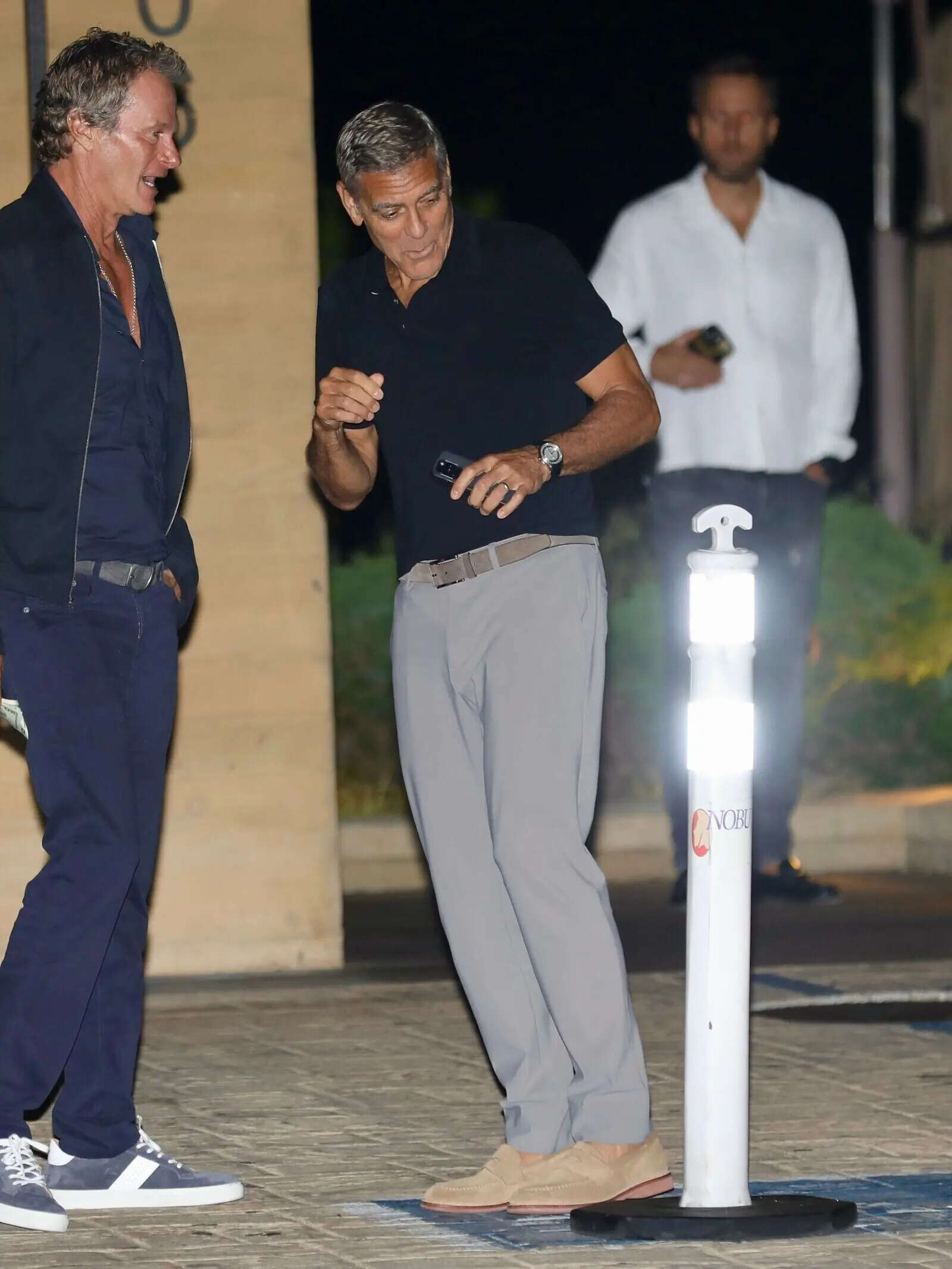 George Clooney prefers wearing his loafers without socks