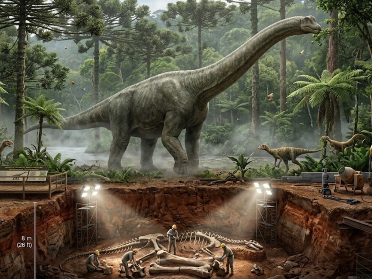 Giant 120-million-year-old dinosaur species unearthed in Brazil
