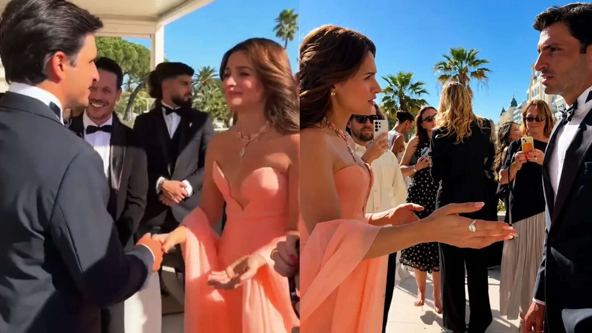Alia Bhatt meets Carlos Sainz at Cannes; Bollywood &amp; F1 crossover delights fans - watch