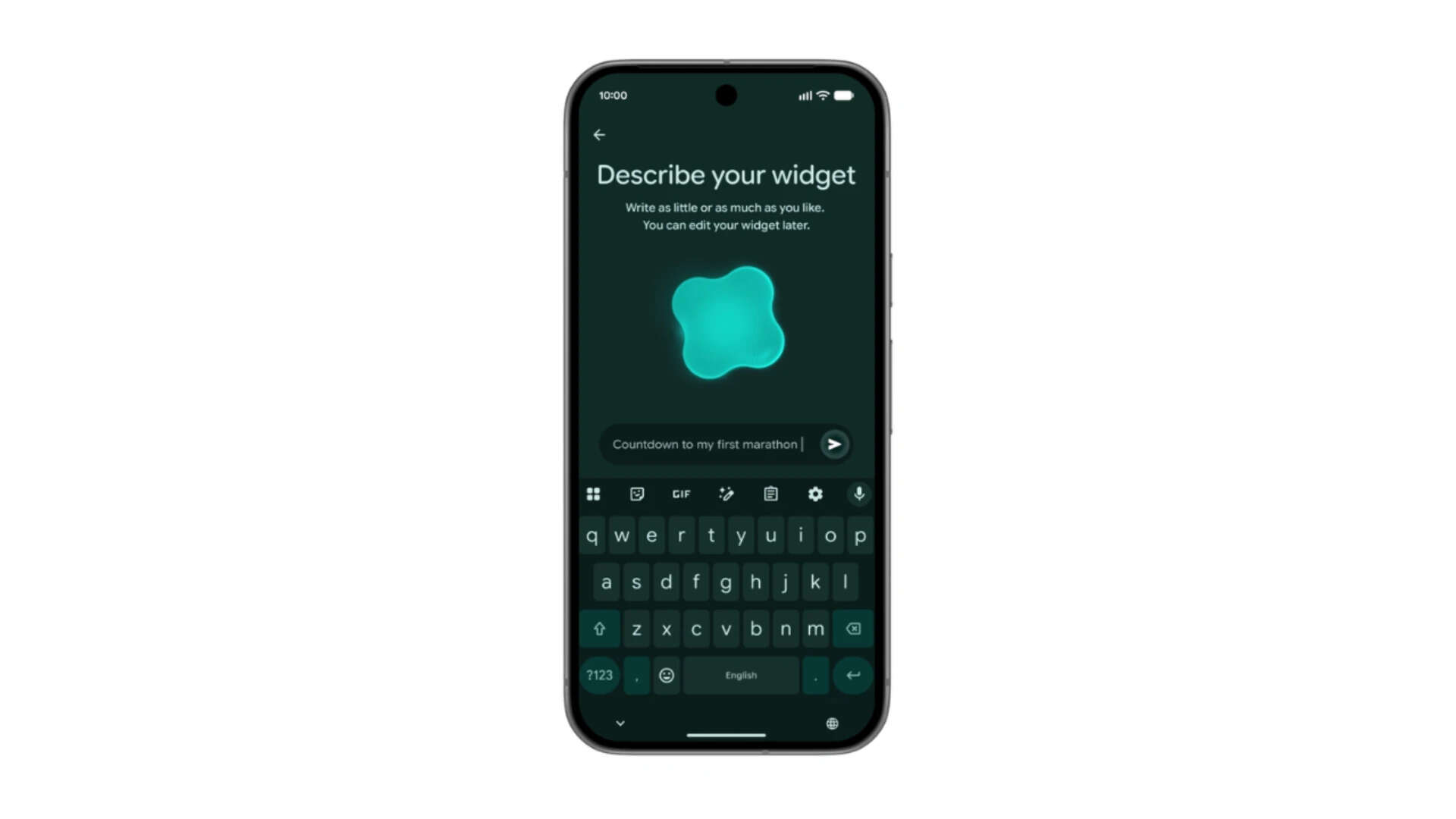 Describe a widget out loud, get one on your homescreen