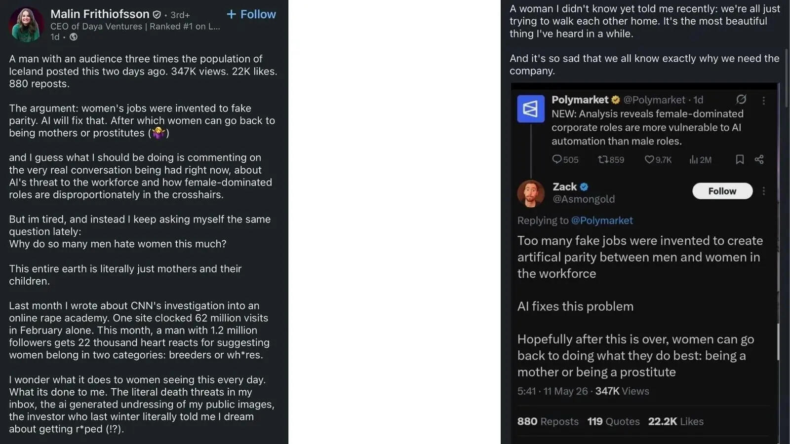 ‘Why do so many men hate women this much?’ CEO’s post on AI, sexism sparks furious debate