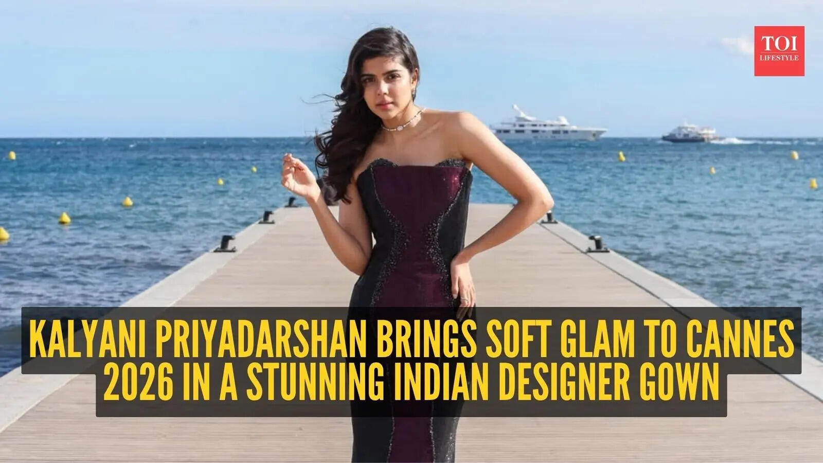 Kalyani Priyadarshan stuns at Cannes 2026 in a regal purple gown celebrating Indian craftsmanship