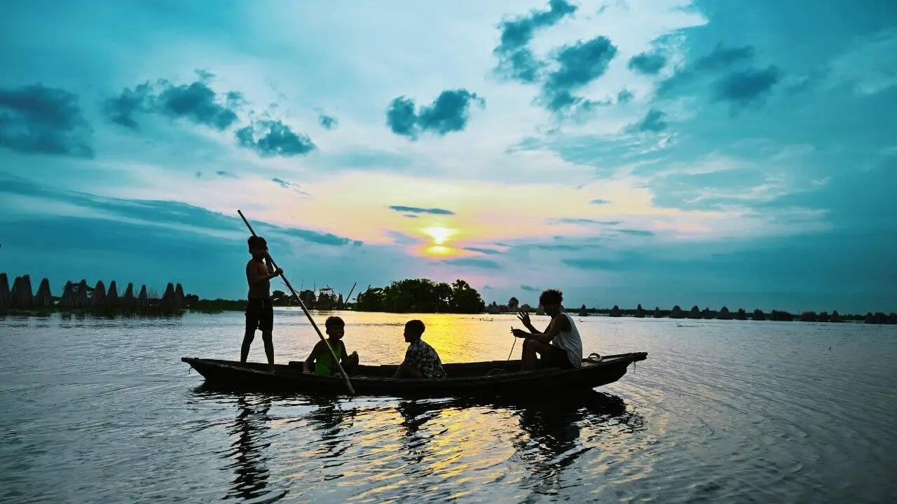 Beautiful sunset scene