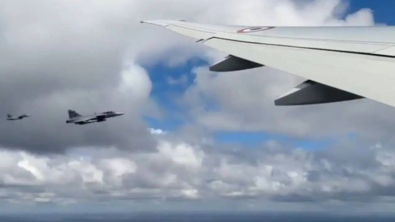 Watch: Gripen fighter jets escort PM Modi’s plane as it enters Swedish airspace