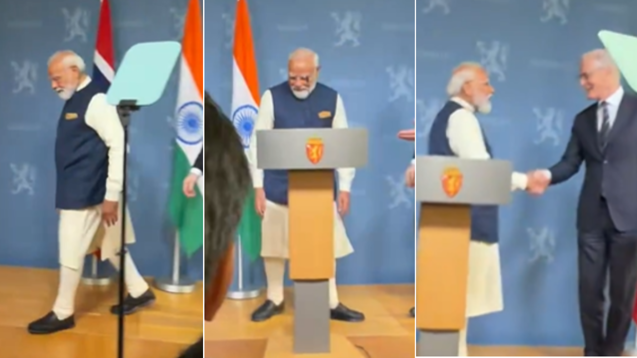 ‘World sees PM panic’: Rahul Gandhi on video of Norwegian journalist asking PM Modi to answer questions – video
