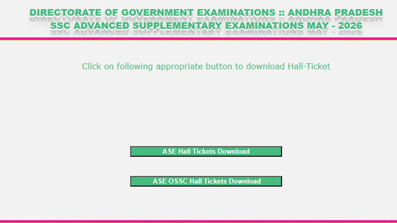 AP SSC supplementary exam hall tickets 2026 released, exams from May 25: Direct link