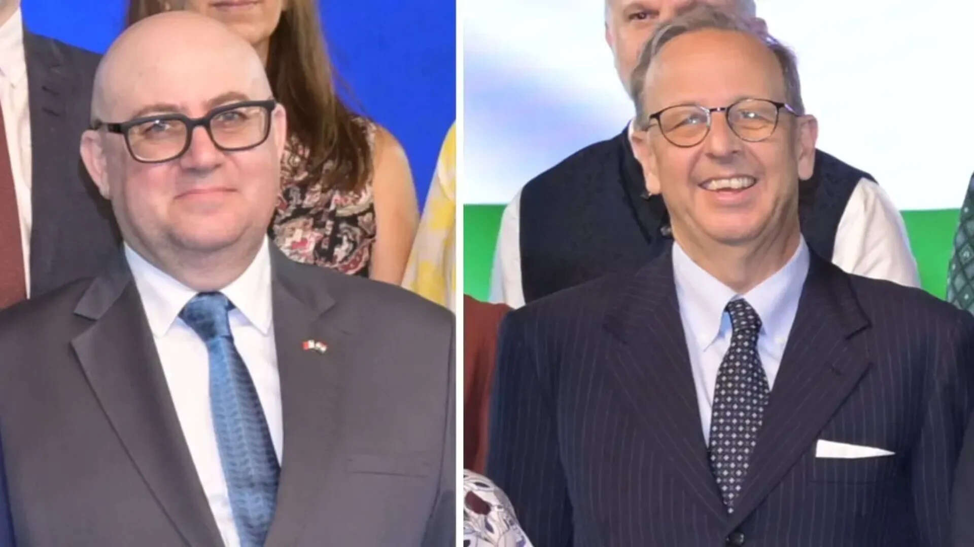 Reuben Gauci (L), ambassador of Malta, Antonio Bartoli (R ), ambassador of Italy