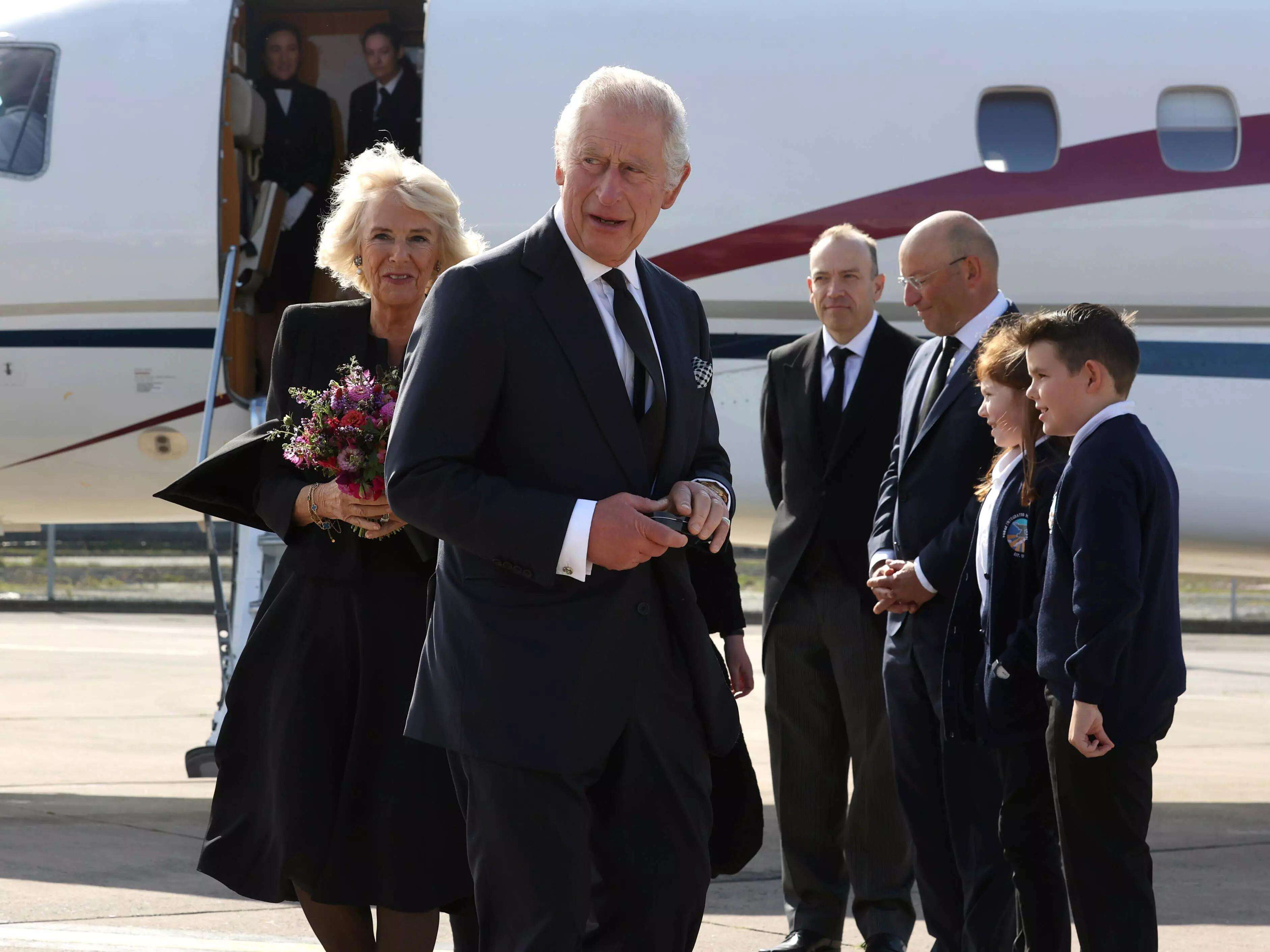 King Charles arrives in Northern Ireland during his first UK tour as monarch days after the Queen's death