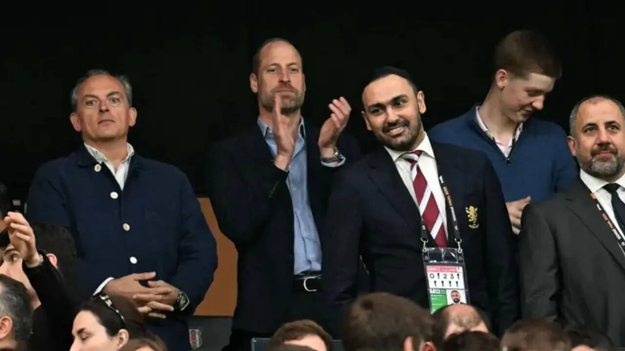 Prince William Celebrates Aston Villa win