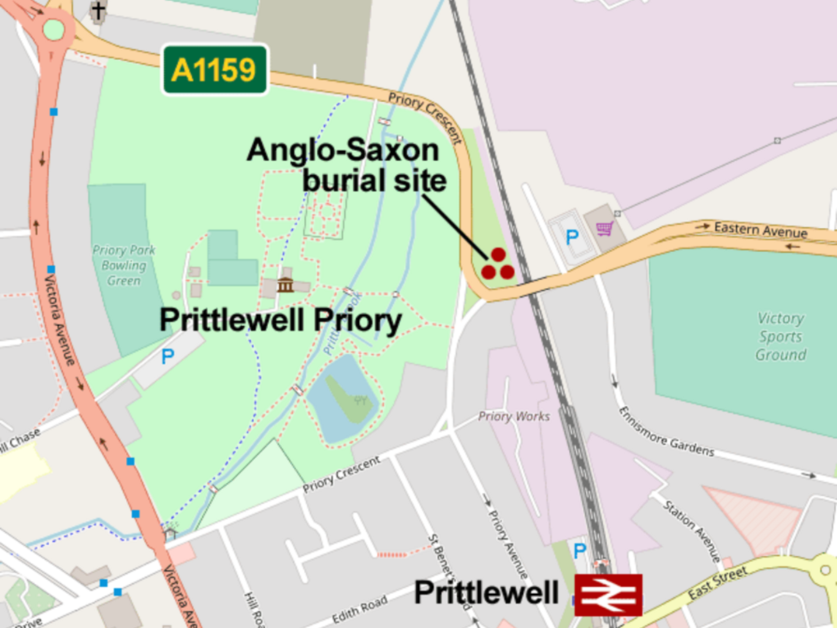 Wikimedia Commons Prittlewell Anglo-Saxon burial map
