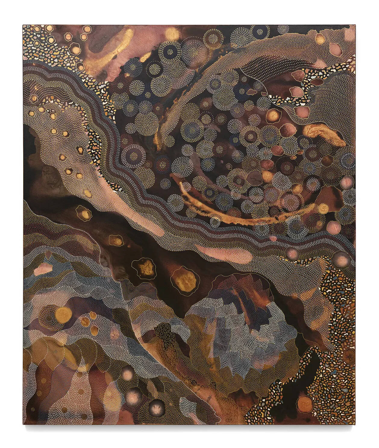 SKIES: This 2026 work in acrylic and ink is part of the Tantra series