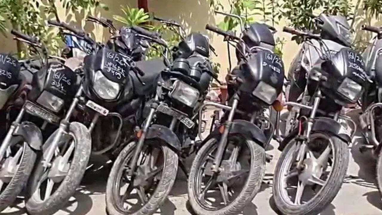 Recovered stolen motorcycles and scooters