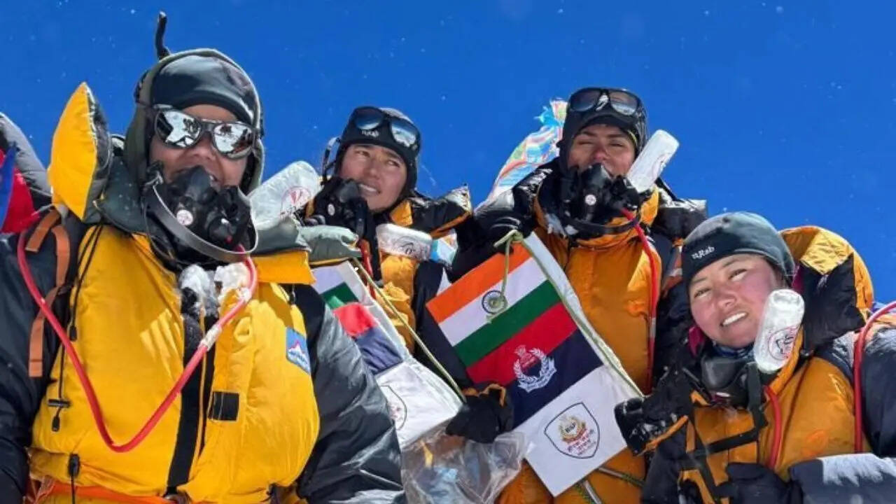 'Vande Mataram' from top of the world: BSF's first all-women team conquers Everest