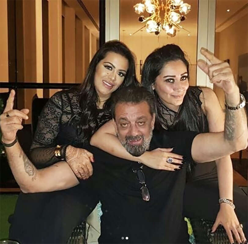 Sanjay Dutt with Maanayata Dutt and Trishala