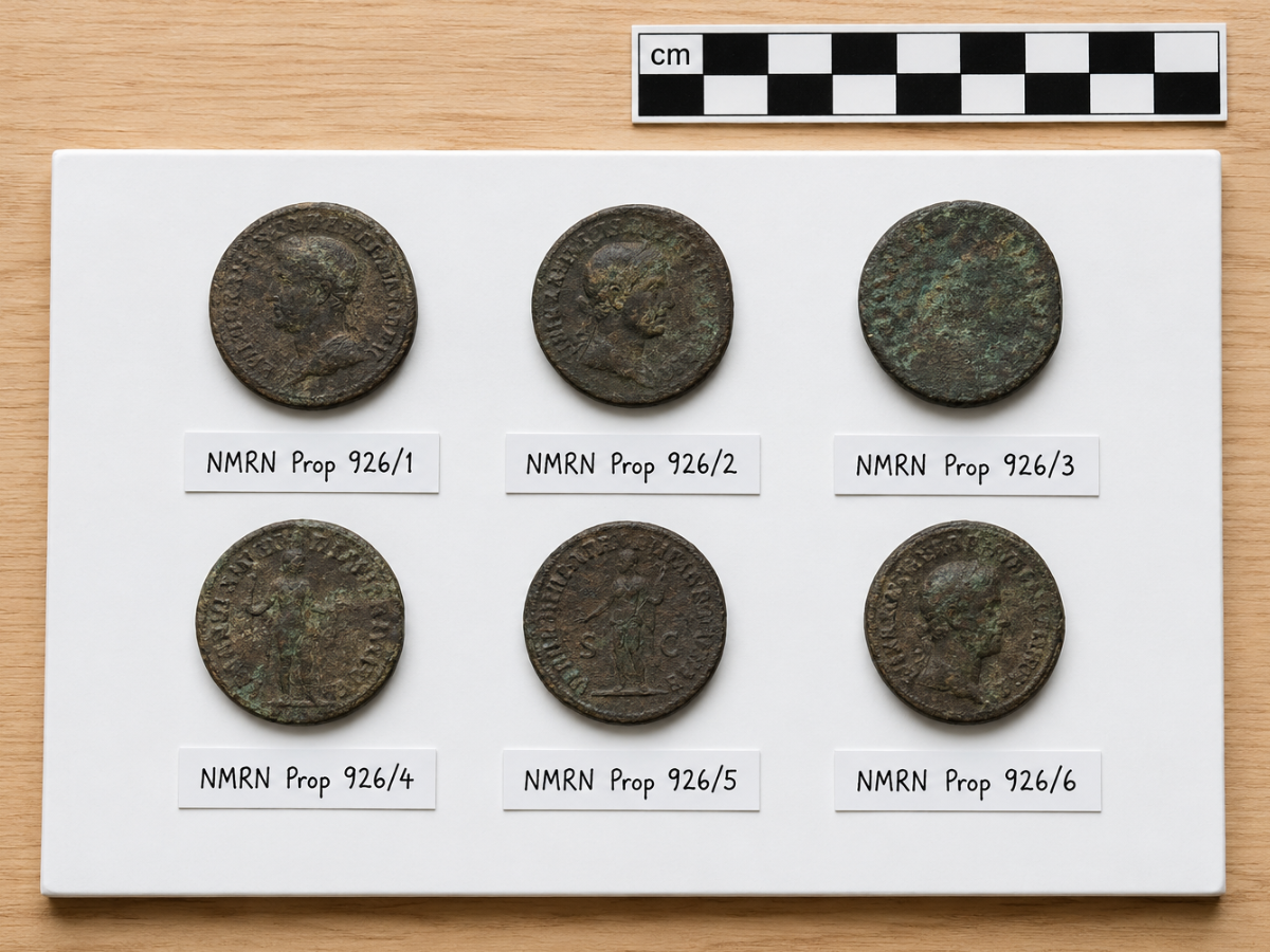 ​Five coins and one token
