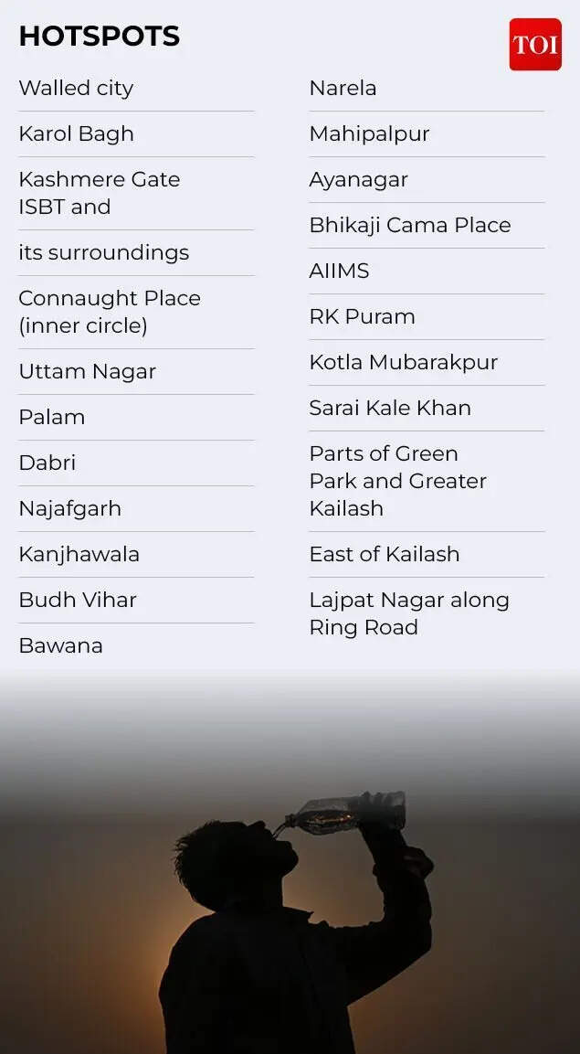 Delhi hottest zones