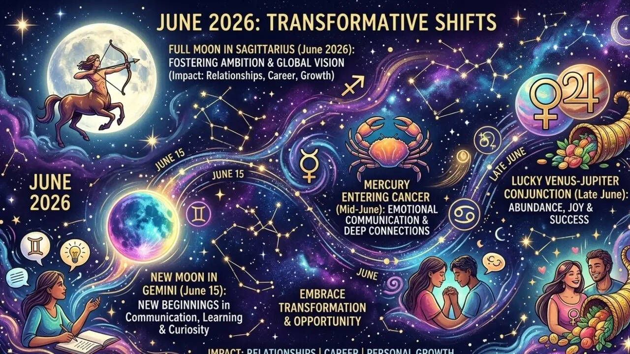 June 2026 Horoscope: Month brings powerful planetary shifts, new beginnings and major cosmic changes