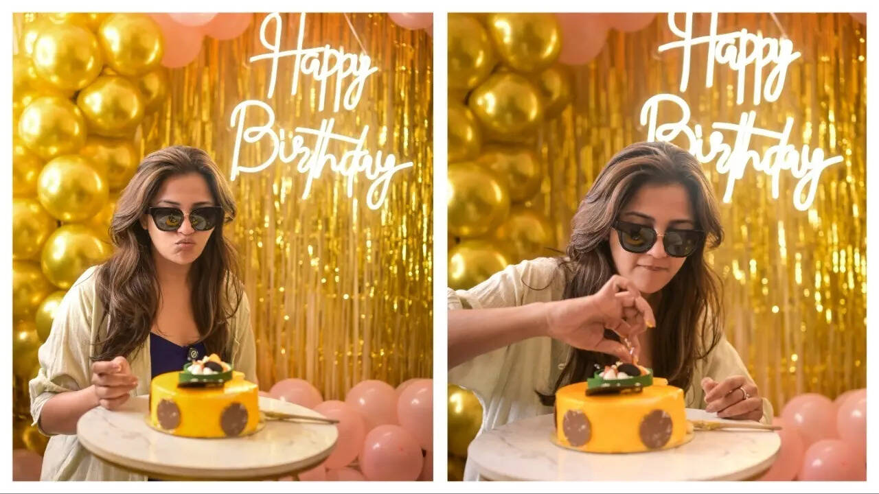 Gulki Joshi cuts birthday cake